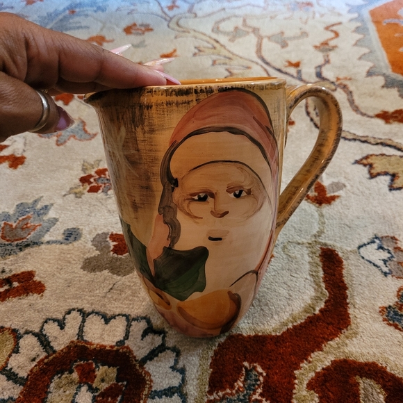 MARCO E CRISTINA Father Christmas PITCHER Santa  Made in Italy 8" Tall - Picture 1 of 6
